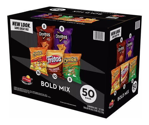 Caja 50 Mix Frituras Americanas Cheetos Frito Doritos 1.4 Kg