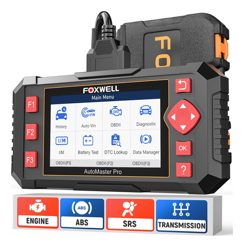 Foxwell Escáner De Coche Nt604 Elite Obd2 Escáner Abs Srs