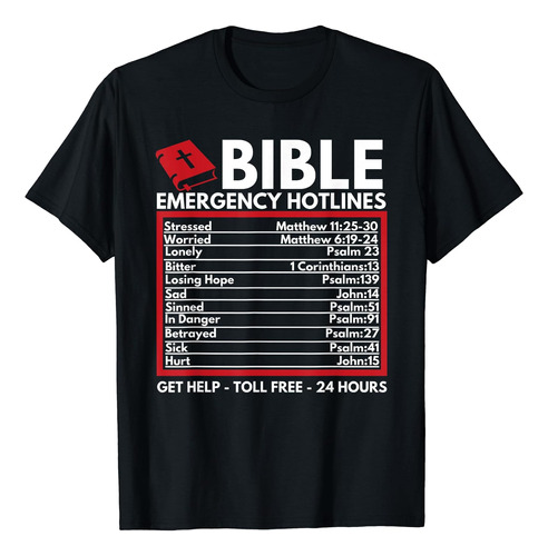 Números De Emergencia De La Biblia - Playera Divertida De L