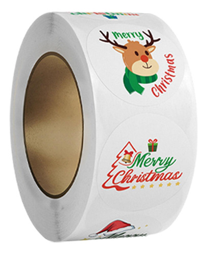 4 Rollo De Pegatinas Navideñas, Etiquetas Estilo C