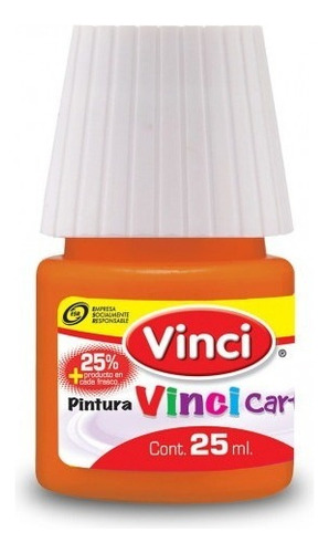 Pintura Vinci Cartel De 25 Ml Caja 10 Frascos Color Amarillo Obscuro