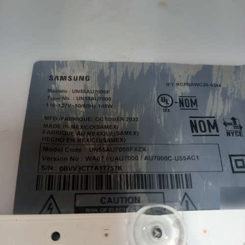 Kit De Leds Para Pantalla Samsung Modelo Un55au7000f (Usado)
