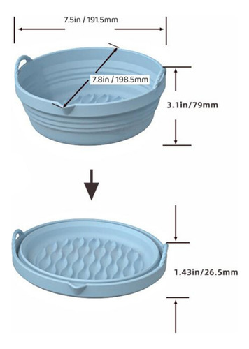 (ou) Forro De Fritadeira De Ar Comprimido Cesta De Silicone
