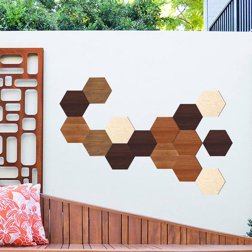 Calcomanía De Pared De Panal 15 Pegatinas Hexagonales Antide