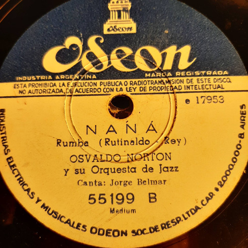 Pasta Osvaldo Norton Orq Jazz Teddy Jorge Belmar Odeon C487