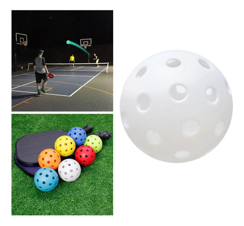 Luminous Pickleball Ball 40 Holes Durable Specially White