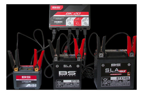 Imagen 4 de 9 de Cargador De Batería Inteligente Para Moto Bs Bk-20 6v/12v
