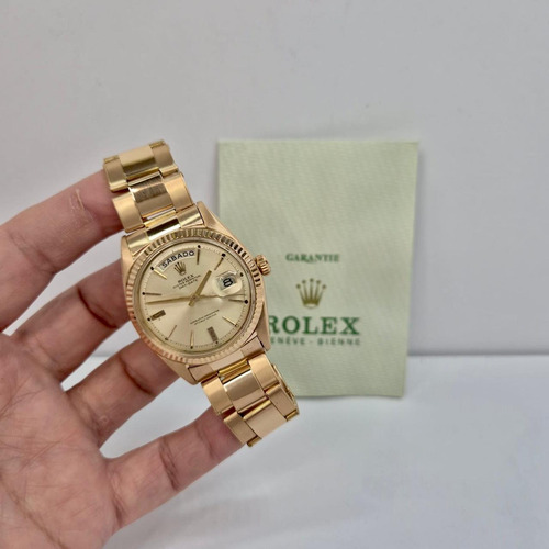 Rolex Day-date 36mm Vintage Full Rose Gold Completo Rosé Rosé Champanhe (Usado)