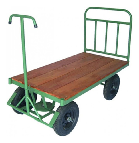 Carro Plataforma Com Assoalho Em Madeira 800 Kg Verde