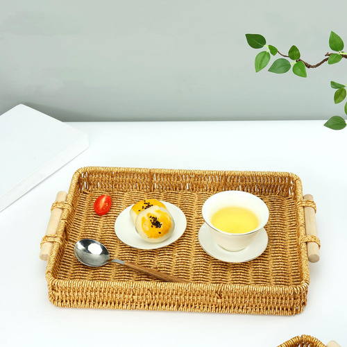 Cesta Tejida , Cesta Para Servir Frutas, 40cmx29.5cmx5cm