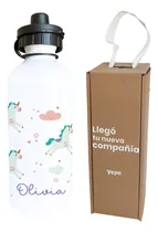 Comprar Botella Infantil Unicornio Personalizada Con Nombre + Caja