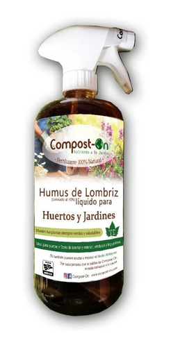 Humus De Lombriz Líquido 5 Lts Lixiviado Compost-on