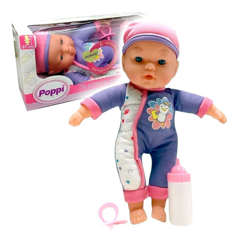 Muñeca Bebé Sonidos Poppi Mis Primeras Palabras 16007 Cuota