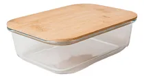 Comprar Contenedor De Vidrio  Valsen  Hermetico Con Tapa De Bamboo  
