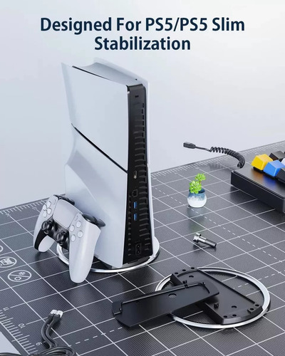 Soporte Vertical Para Consola Ps5/5 Slim Base Antideslizante Color Negro