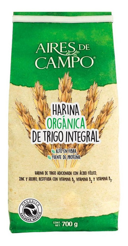 Harina Aires De Campo De Trigo Integral Orgánica 700g