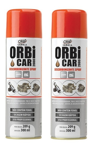 2 Orbicar Descarbonizante Spray Limpa Carburador Tbi Injetor