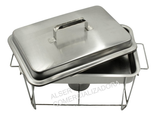 Chafer Buffet Buffetera Rectangular De Acero Inoxidable
