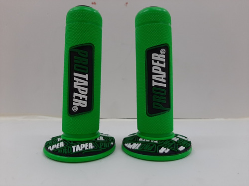 Puños De Moto Pro Taper En Color Verde Con Negro