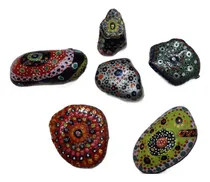 Comprar Piedras Pintadas A Mano- Mariquitas-frutillitas-diseños Vs