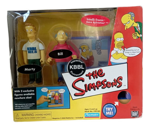 Figura De Colección Marty Y Bill - Los Simpsons Playmates