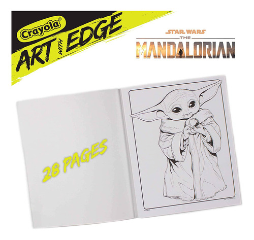 Póster Del Libro Para Colorear Crayola Mandalorian, Baby Yod