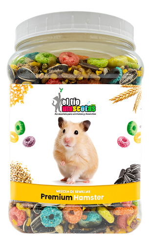 Alimento Premium Para Hamster Mezcla De Semilla En Bote 1 Kg