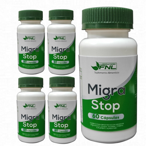Migra Stop 5x60 Capsc/u Magnesio Citrato L-arginina Jaquecas