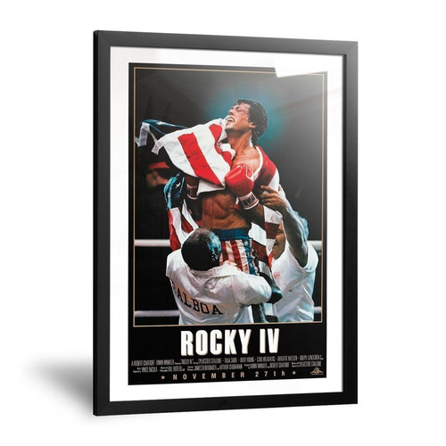 Cuadro Rocky Balboa Afiches De Peliculas Enmarcado 20x30cm