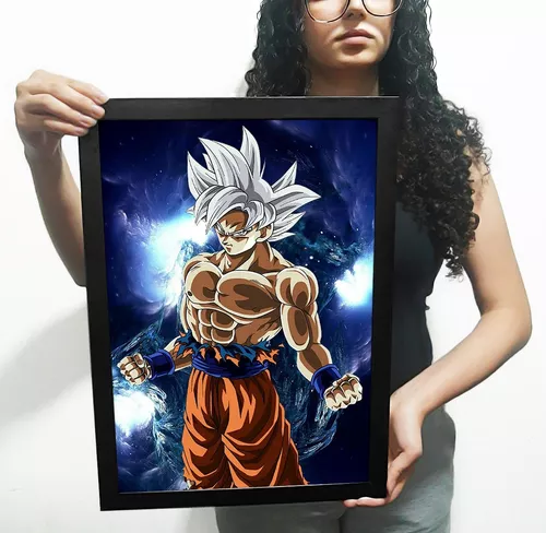 Quadro Dragon Ball Z Gohan Super Sayajin 2 Moldur E Vidro A3