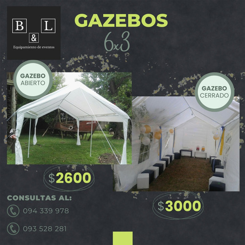 Imagen 5 de 7 de Alquiler De Equipamiento Para Eventos. Gazebos, Puffs, Etc.
