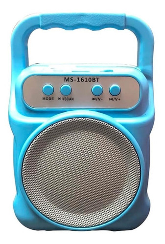 Parlante Bocina Bluetooth Ms 1610 Radio Colores Usb Sd