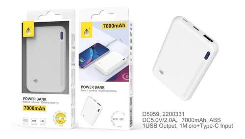 Power Bank Batería Externa 7000 Mah 