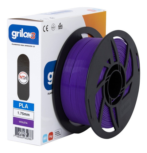 Imagen 2 de 2 de Filamento 3D PLA Grilon3 de 1.75mm y 1kg violeta
