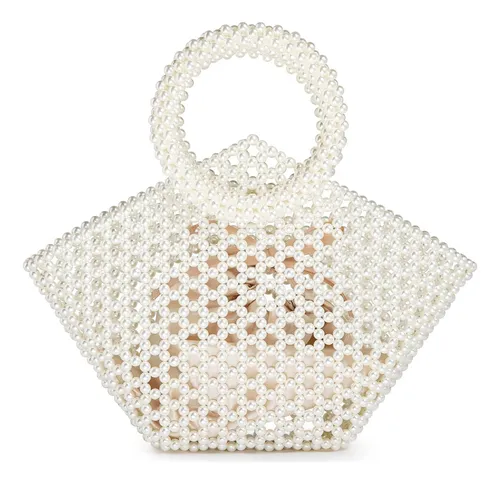 Bolsos De Embrague De Perlas Grandxii Para Mujer, Bolsos De