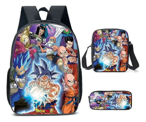 Mochila Dragon Ball Super Goku Blue Bolso Estuche Envio Pack