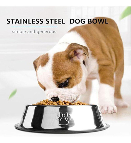 Tigela De Aço Inoxidável Para Cães De Estimação