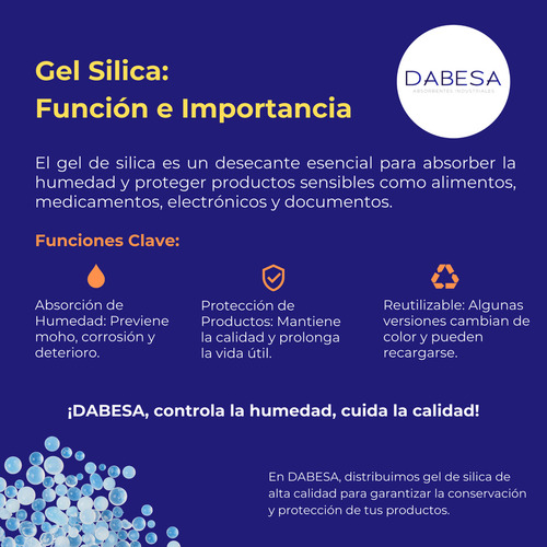 Sílica Gel/gel Sílice · 100 Sobres De 5grs · Para Humedad