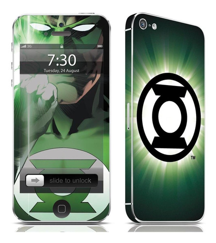 Adesivo Para Celular Lanterna Verde - Para iPhone 5