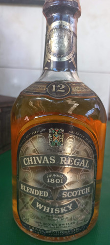 Antigo Whisky Chivas Regal 12 Anos, 750ml Com Caixa Original