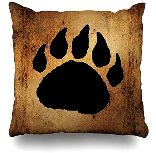 Fundas De Almohada  Con Diseño De Pata De Oso Negro