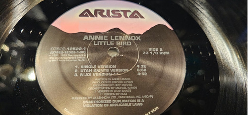 Annie Lennox Little Bird Vinilo Maxi Usa 1993 Impecable Hit