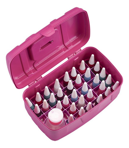 Imagem 3 de 5 de Maleta Organizadora 34 Esmaltes Manicure+porta Acetona Rs