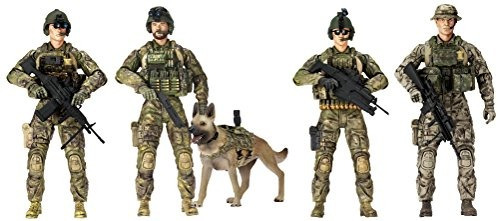 Figuras Articuladas Soldados Elite Force Army Rangers 5 Pack