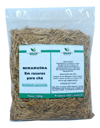 Miraruira(10 Pac. 100g)+1 Frasco De Miraruira 50 Capsulas