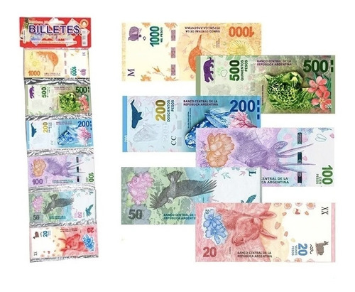 Billetes Didacticos Dinero X 80 Billetes Argentinos