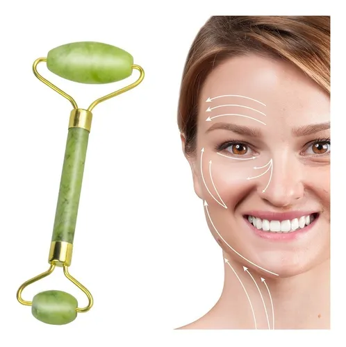 Rodillo Masaje Facial De Jade Roller Masajeador