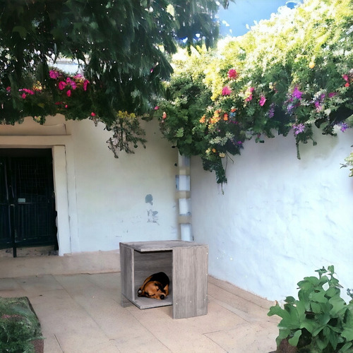Casa Para Perro Hogare Razas Medianas Casa Para Mascotas Color Gris Oscuro