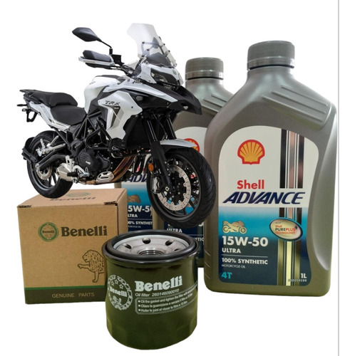 Kit Service Benelli Trk502+shell Sintetico+filtro Original 