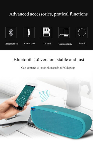 Caixa De Som Bluetooth Zealot S9 Importada (3 Cores)